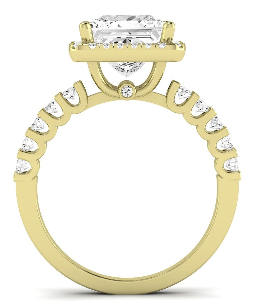 Sweetpea Princess Moissanite Engagement Ring yellowgold