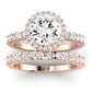 Sweet Pea Moissanite Matching Band Only (does Not Include Engagement Ring) For Ring With Round Center rosegold