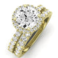 Sweet Pea Diamond Matching Band Only (does Not Include Engagement Ring) For Ring With Round Center yellowgold