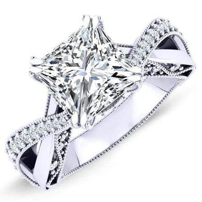 Tansy Princess Diamond Engagement Ring (Lab Grown Igi Cert) whitegold