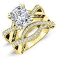 Tansy Moissanite Matching Band Only (engagement Ring Not Included) For Ring With Cushion Center yellowgold
