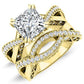 Tansy Diamond Matching Band Only (engagement Ring Not Included) For Ring With Princess Center yellowgold