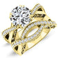 Tansy Moissanite Matching Band Only (engagement Ring Not Included) For Ring With Round Center yellowgold