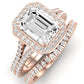 Tea Rose Diamond Matching Band Only (does Not Include Engagement Ring) For Ring With Emerald Center rosegold