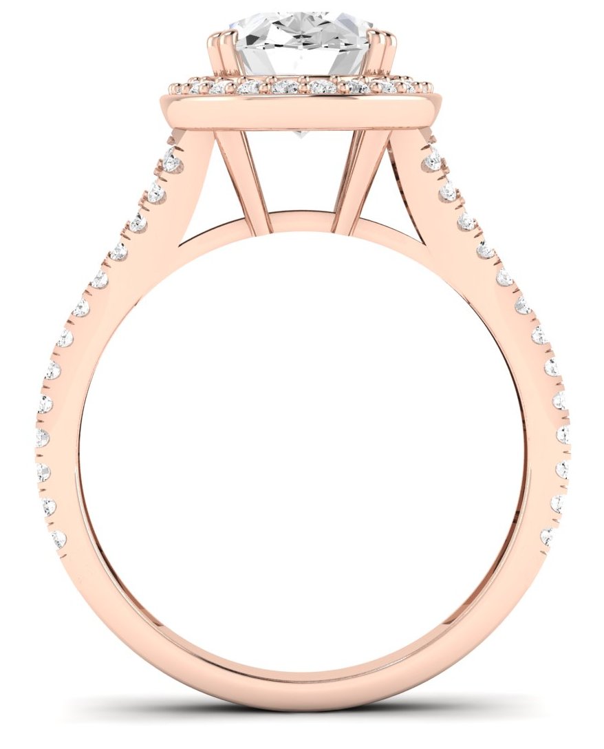 Tea Rose Oval Diamond Engagement Ring (Lab Grown Igi Cert) rosegold