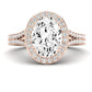 Tea Rose Oval Diamond Engagement Ring (Lab Grown Igi Cert) rosegold