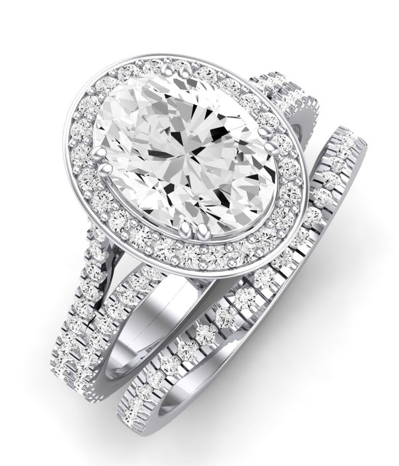 Tea Rose Diamond Matching Band Only (does Not Include Engagement Ring) For Ring With Oval Center whitegold