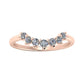 Ayla Curved Trendy Diamond Wedding Ring rosegold