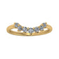 Ayla Curved Trendy Diamond Wedding Ring yellowgold
