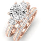 Thistle Moissanite Matching Band Only (does Not Include Engagement Ring) For Ring With Cushion Center rosegold