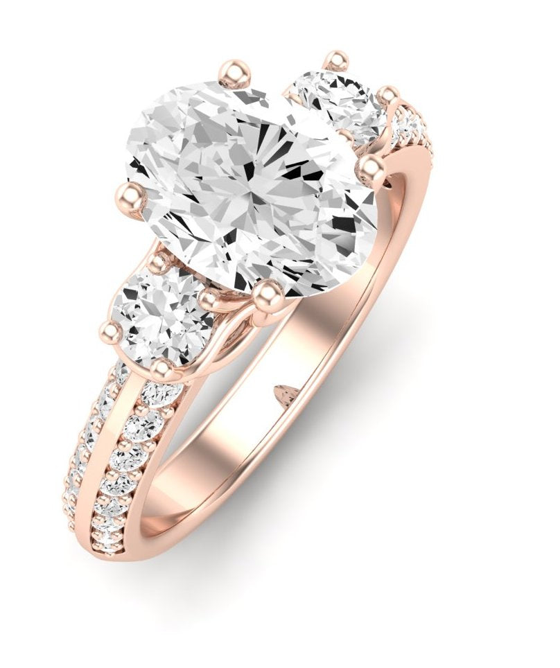 Thistle Oval Diamond Engagement Ring (Lab Grown Igi Cert) rosegold