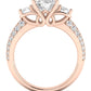 Thistle Oval Diamond Engagement Ring (Lab Grown Igi Cert) rosegold