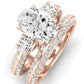 Thistle Diamond Matching Band Only ( Engagement Ring Not Included) For Ring With Oval Center rosegold