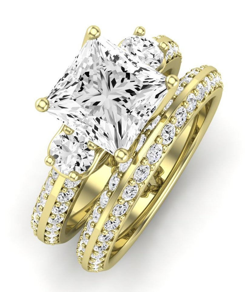 Thistle Diamond Matching Band Only (does Not Include Engagement Ring) For Ring With Princess Center yellowgold