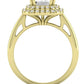 Tulip Emerald Diamond Engagement Ring (Lab Grown Igi Cert) yellowgold