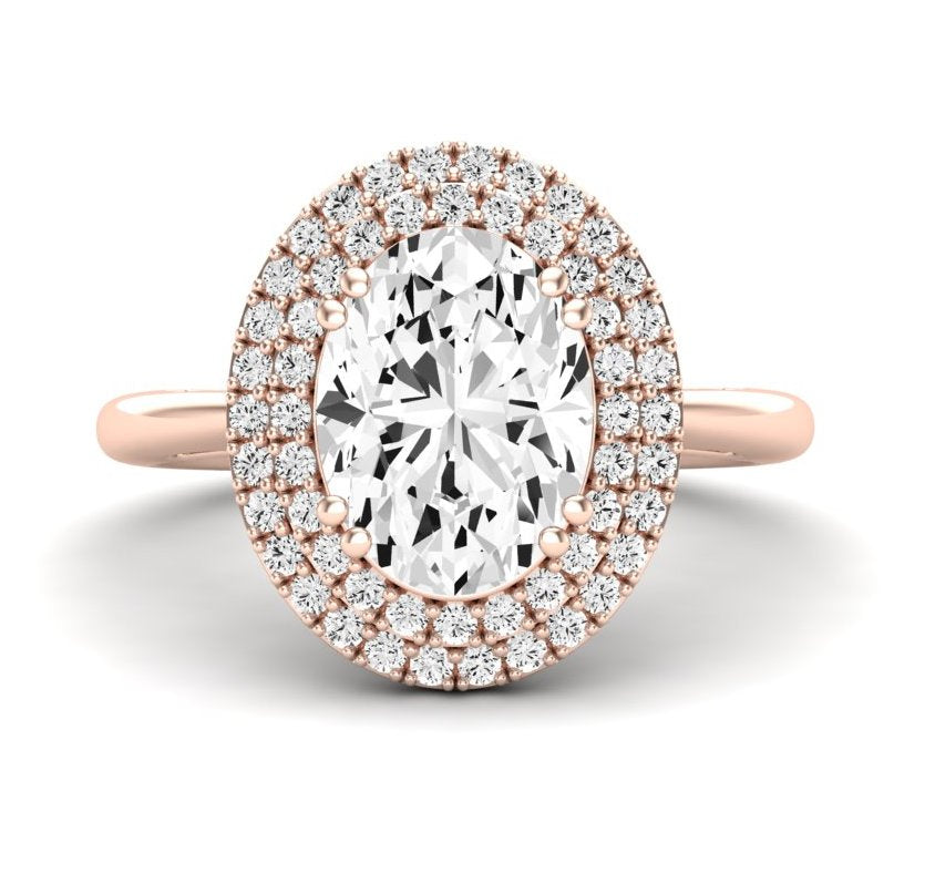Tulip Oval Diamond Engagement Ring (Lab Grown Igi Cert) rosegold
