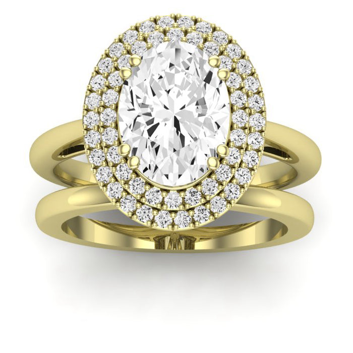 Tulip Oval Moissanite Bridal Set yellowgold