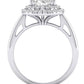 Tulip Oval Diamond Engagement Ring (Lab Grown Igi Cert) whitegold