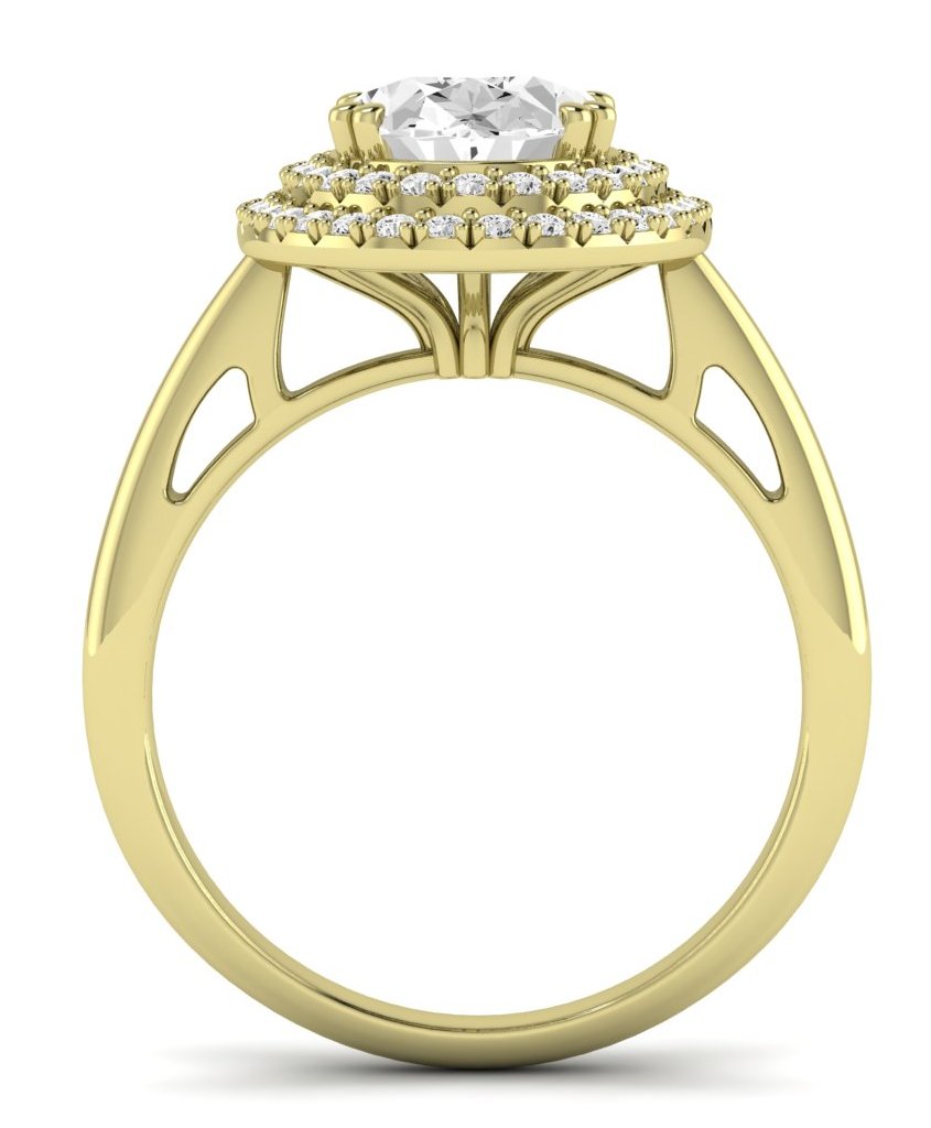 Tulip Oval Diamond Engagement Ring (Lab Grown Igi Cert) yellowgold