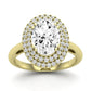 Tulip Oval Moissanite Engagement Ring yellowgold