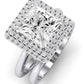 Tulip Diamond Matching Band Only (does Not Include Engagement Ring) For Ring With Princess Center whitegold