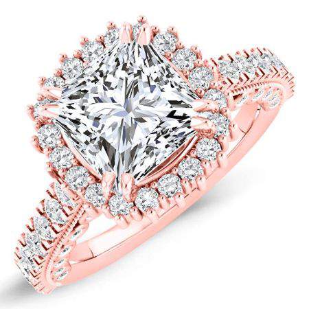 Varda Princess Diamond Engagement Ring (Lab Grown Igi Cert) rosegold