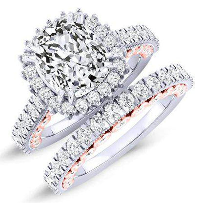 Varda Cushion Diamond Bridal Set (Lab Grown Igi Cert) whitegold