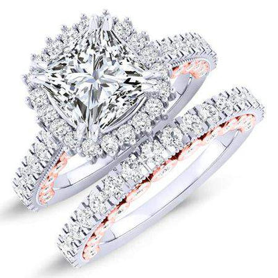 Varda Diamond Matching Band Only (engagement Ring Not Included) For Ring With Princess Center whitegold