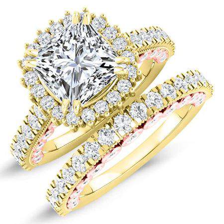 Varda Princess Diamond Bridal Set (Lab Grown Igi Cert) yellowgold