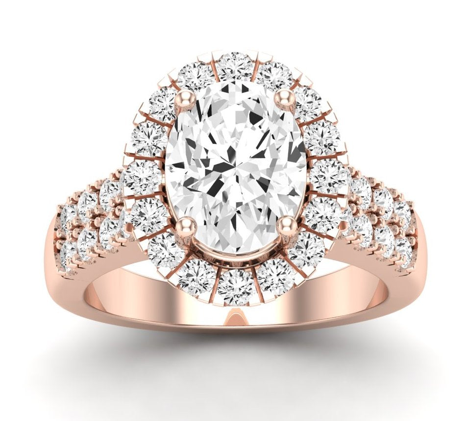 Velvet Oval Diamond Engagement Ring (Lab Grown Igi Cert) rosegold