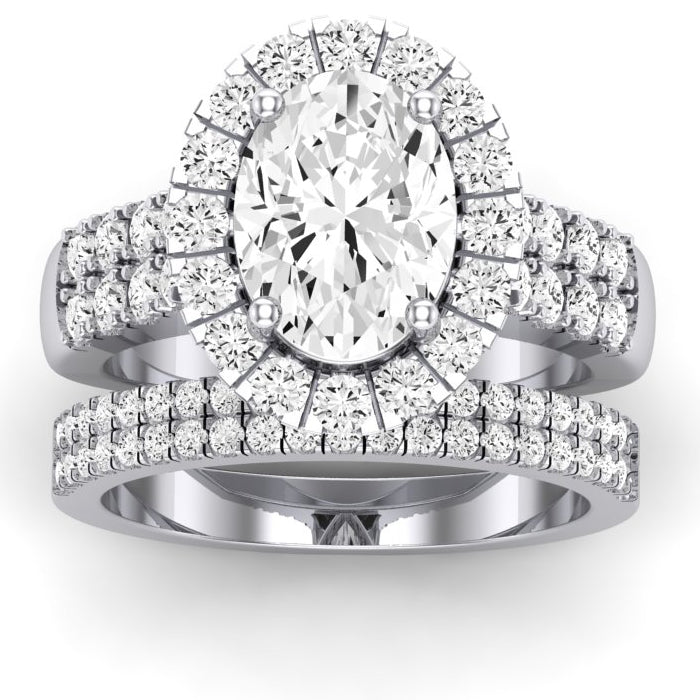 Velvet Diamond Matching Band Only ( Engagement Ring Not Included) For Ring With Oval Center whitegold
