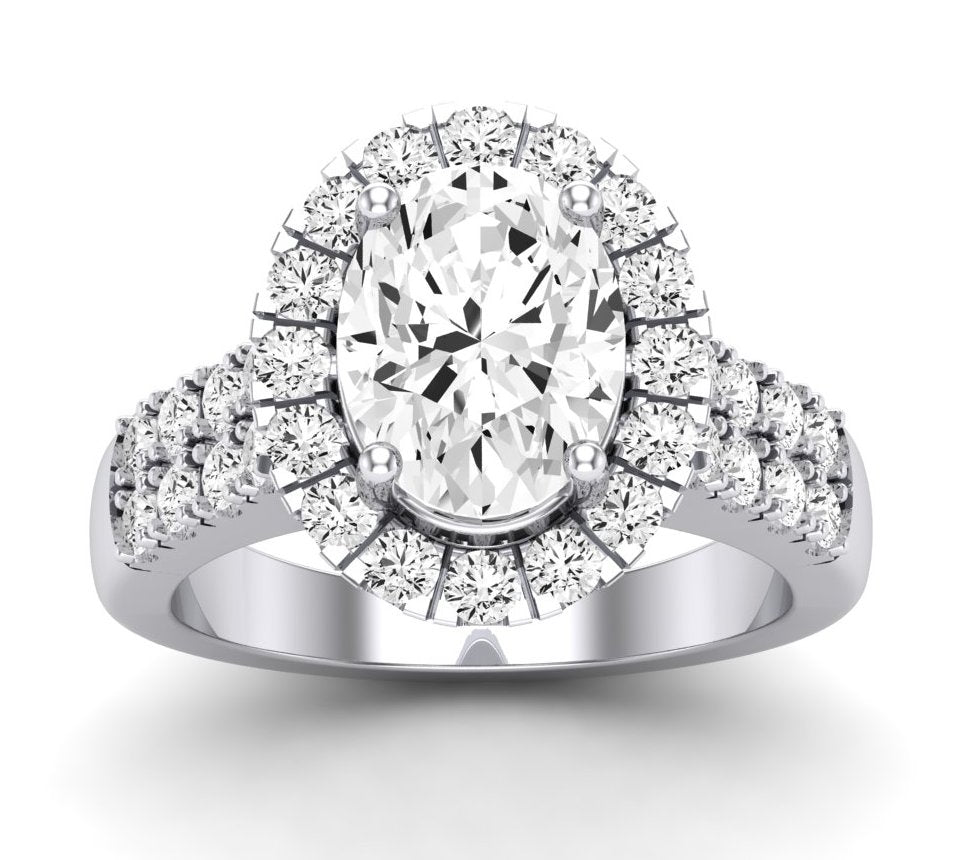 Velvet Oval Diamond Engagement Ring (Lab Grown Igi Cert) whitegold