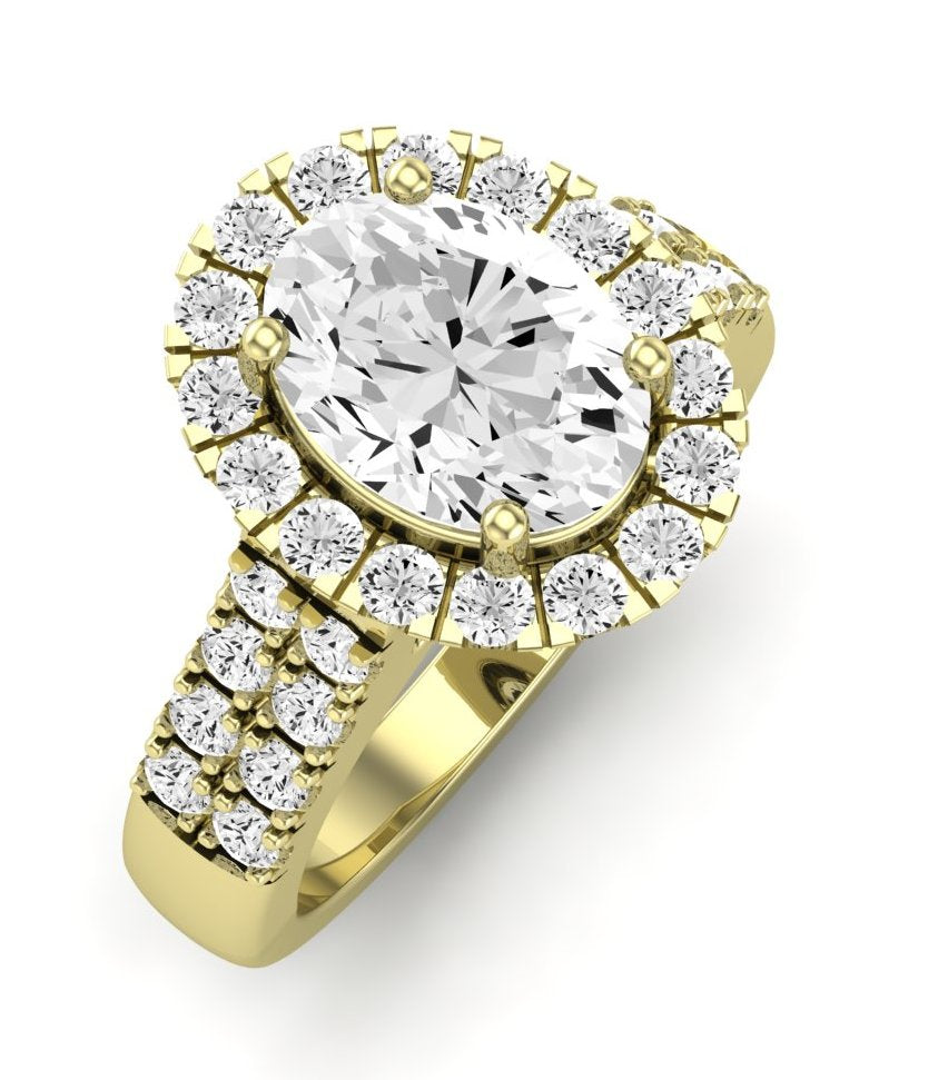 Velvet Oval Diamond Engagement Ring (Lab Grown Igi Cert) yellowgold