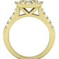 Velvet Oval Moissanite Engagement Ring yellowgold