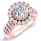 Velvet Cushion Moissanite Engagement Ring rosegold