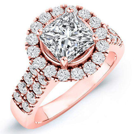 Velvet Princess Diamond Engagement Ring (Lab Grown Igi Cert) rosegold
