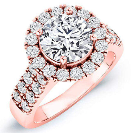Velvet Round Diamond Engagement Ring (Lab Grown Igi Cert) rosegold