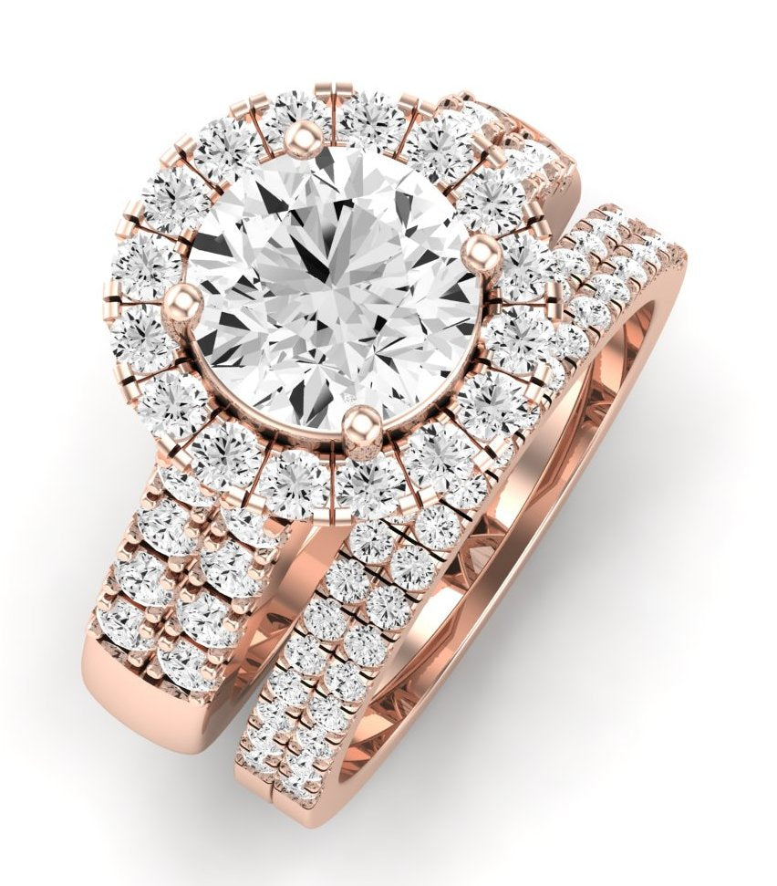 Velvet Diamond Matching Band Only (does Not Include Engagement Ring)  For Ring With Round Center rosegold