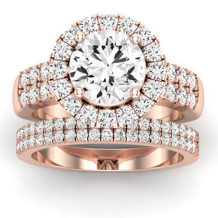 Velvet Moissanite Matching Band Only (does Not Include Engagement Ring)  For Ring With Round Center rosegold
