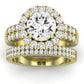 Velvet Moissanite Matching Band Only (does Not Include Engagement Ring)  For Ring With Round Center yellowgold