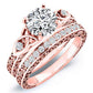 Venus Diamond Matching Band Only (engagement Ring Not Included) For Ring With Round Center rosegold