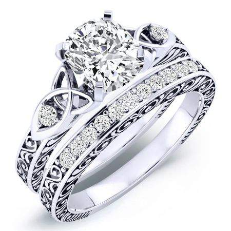 Venus Diamond Matching Band Only (engagement Ring Not Included) For Ring With Cushion Center whitegold
