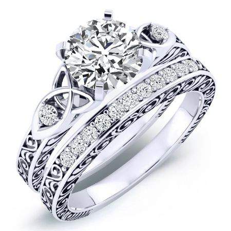 Venus Diamond Matching Band Only (engagement Ring Not Included) For Ring With Round Center whitegold