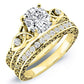 Venus Diamond Matching Band Only (engagement Ring Not Included) For Ring With Cushion Center yellowgold