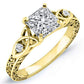 Venus Princess Moissanite Engagement Ring yellowgold