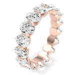 Silk Oval Cut Diamond Eternity Band (Clarity Enhanced) rosegold