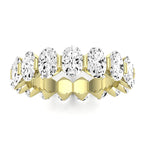 Silk Oval Cut Diamond Eternity Band (Clarity Enhanced) yellowgold