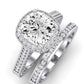Wallflower Diamond Matching Band Only ( Engagement Ring Not Included) For Ring With Cushion Center whitegold