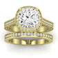 Wallflower Diamond Matching Band Only ( Engagement Ring Not Included) For Ring With Cushion Center yellowgold
