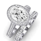 Wallflower Diamond Matching Band Only ( Engagement Ring Not Included) For Ring With Oval Center whitegold